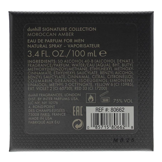 Dunhill London SIGNATURE COLLECTION MOROCCAN AMBER Eau De Parfum 100ml