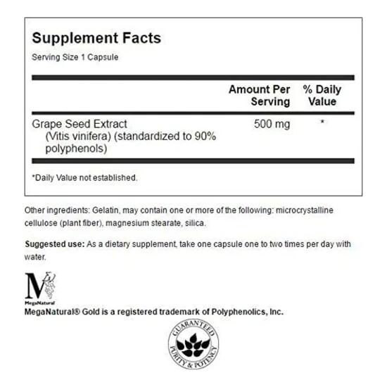 Swanson Grape Seed Extract Maximum Strength 60 Capsules
