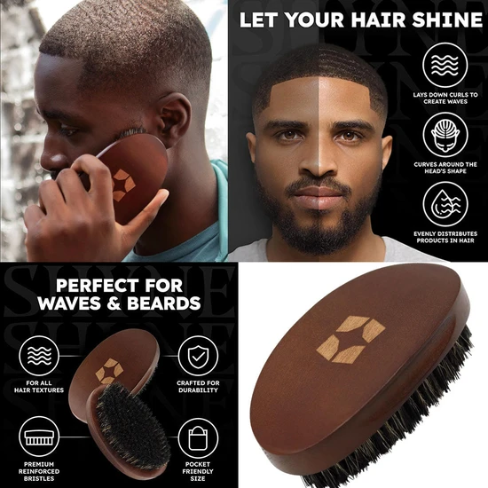 SHYNE Wave & Beard Medium Curved Hair Brush