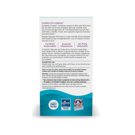 Nordic Naturals Complete Omega 565mg Lemon Softgels 60 Softgels