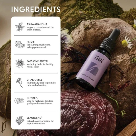 The Herbtender Organic Night Drops 30ml