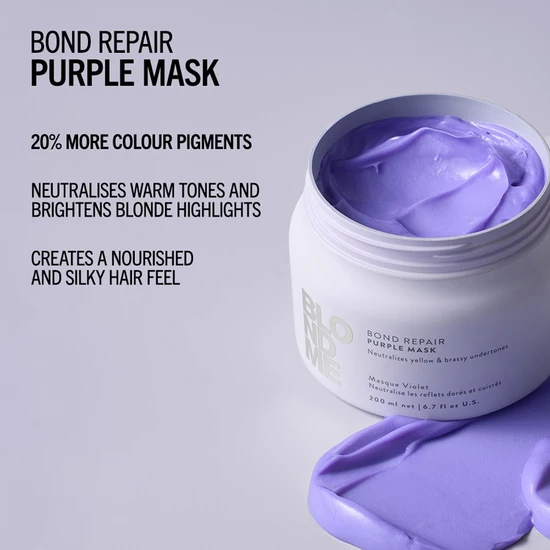 Schwarzkopf BlondMe Bond Repair Purple Neutralising Mask 200ml