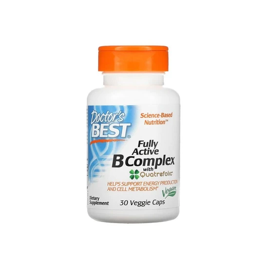 Doctor's Best Fully Active B-Complex With Quatrefolic 30 Vcaps