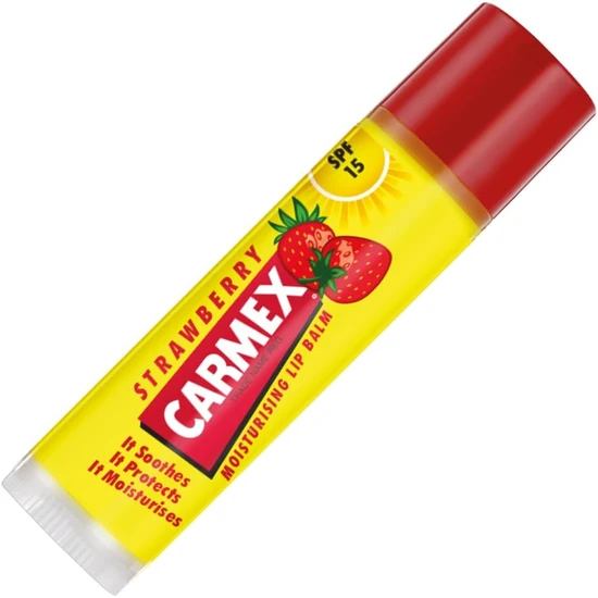Carmex Strawberry Click Stick Lip Balm SPF 15