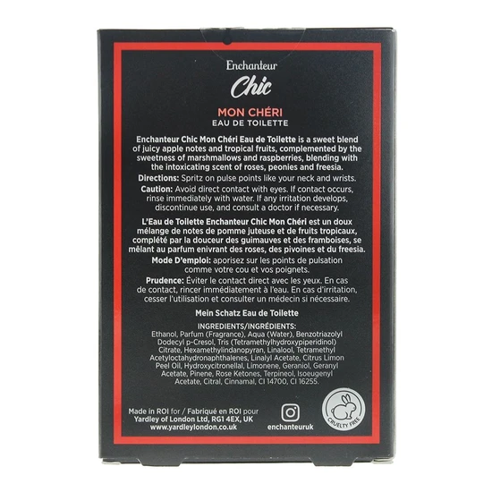 Yardley Enchanteur Chic Mon Cheri Eau De Toilette 50ml