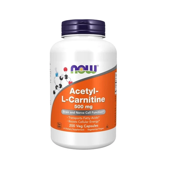 NOW Foods Acetyl-L-Carnitine, 500mg Vegicaps 200 Vegicaps