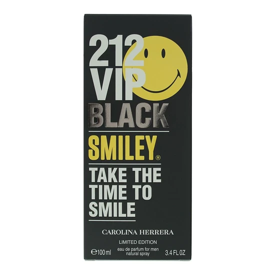 Carolina Herrera 212 VIP Black Smiley Limited Edition Eau De Parfum 100ml