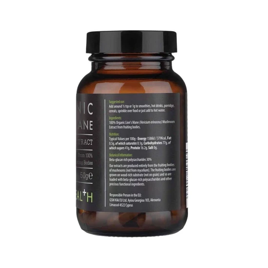 KIKI Health Organic Mushroom Extract Lion's Mane Powder 50g