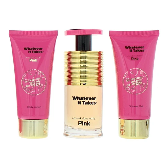 Pink Whatever It Takes Eau De Parfum 100ml Gift Set 100ml, 100ml Body Lotion & 100ml Shower Gel