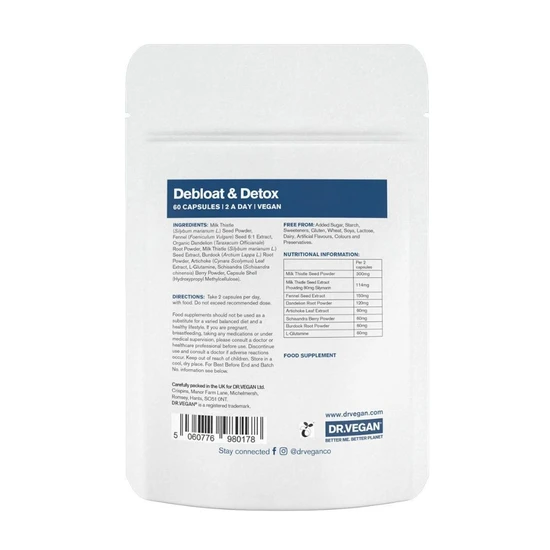 Dr Vegan Debloat & Detox Capsules 60 Capsules