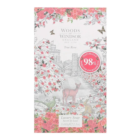 Woods of Windsor True Rose Soap 3 Pieces