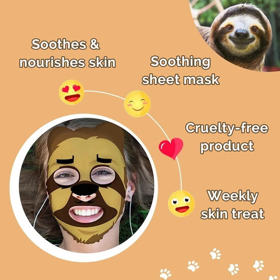 Montagne Jeunesse Sloth Face Sheet Mask Blueberry & Lotus Blossom