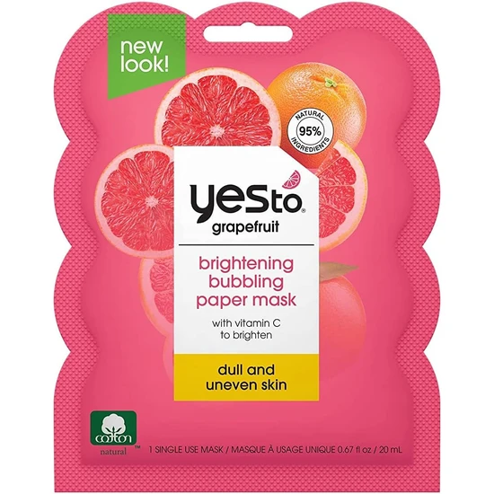 Yes To Grapefruit Vitamin C Bubbling Paper Mask 20ml