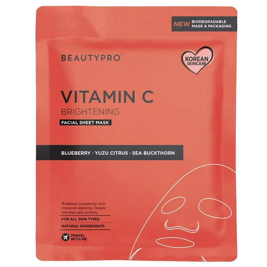 BeautyPro Vitamin C Brightening Sheet Mask Pack of 4