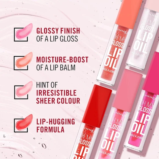 Rimmel Oh My Gloss! Lip Oil 004 Vivid Red