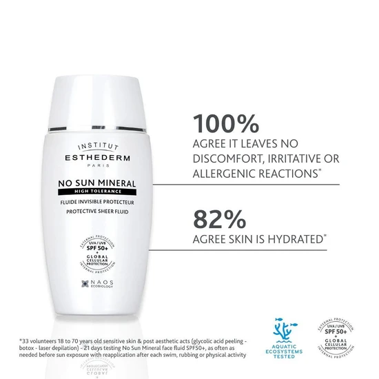 Institut Esthederm No Sun Mineral Protective Sheer Fluid SPF 50+ 40ml