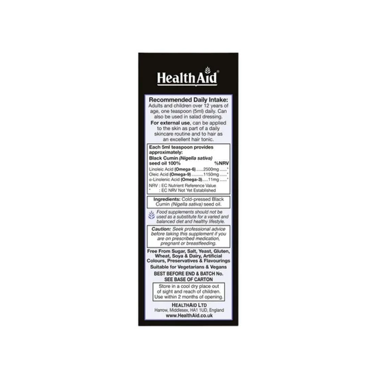 Health Aid Black Seed Oil 150ml