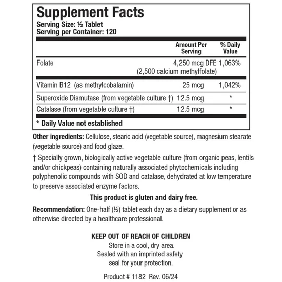 Biotics Research 5-MTHF Plus Forte Tablets 60 Tablets