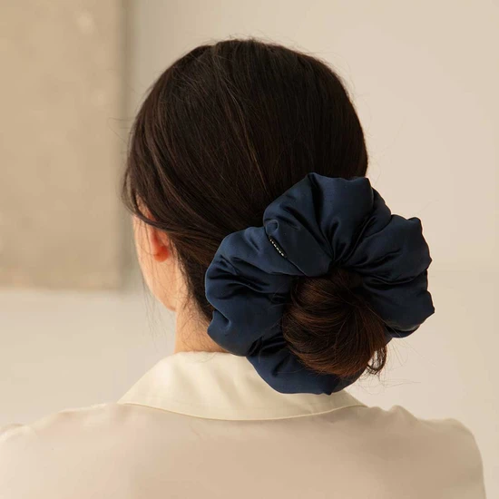 Drowsy Padded Scrunchie Midnight Blue