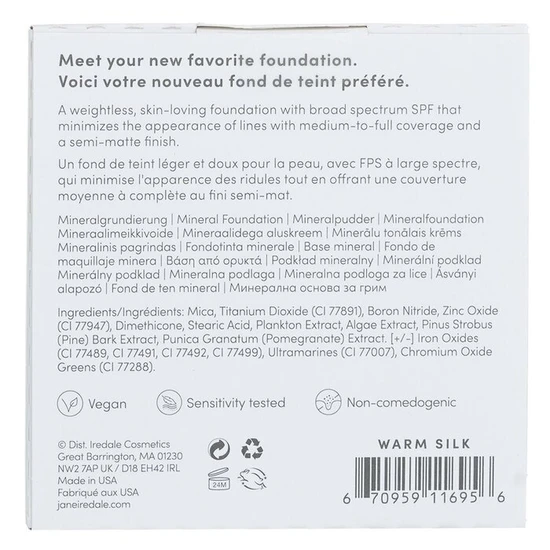 Jane Iredale PurePressed Base Mineral Foundation SPF 20 Warm Silk - Refill