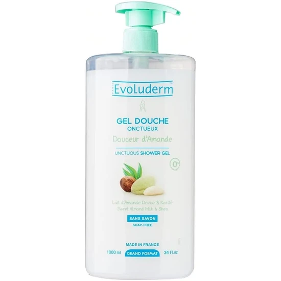 Evoluderm Almond Unctuous Shower Gel 100ml