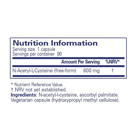 Pure Encapsulations NAC 600mg Capsules 90 Capsules