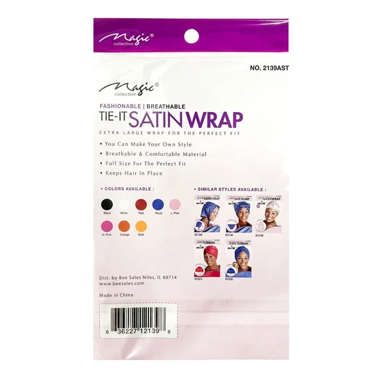 Magic Collection Tie It Satin Wrap 2139AST Assorted