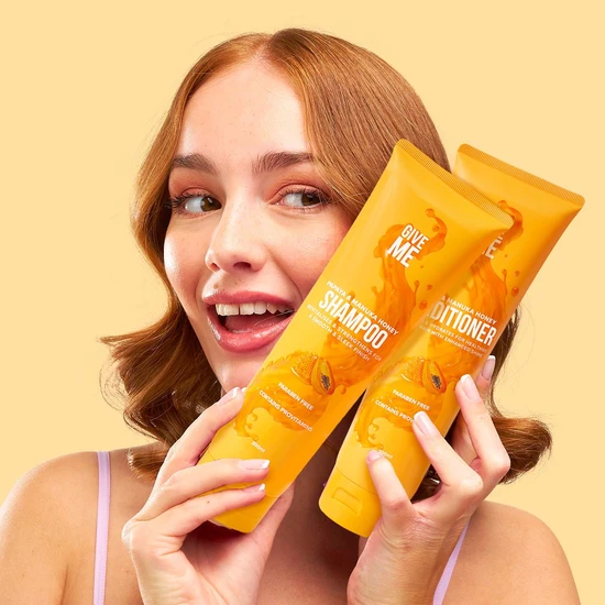 Give Me Papaya & Manuka Honey Shampoo & Conditioner 300ml Shampoo & 300ml Conditioner