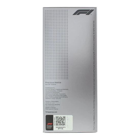 F1 Parfums Precious Mettle Eau De Toilette 75ml