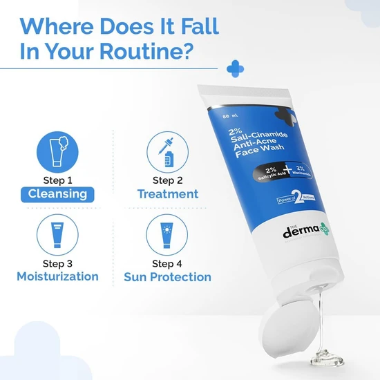 The Derma Co Sali Cinamide Anti Acne Face Wash 80ml