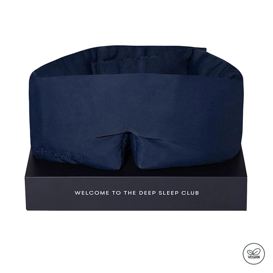 Drowsy Vegan Silk Sleep Mask Midnight Blue