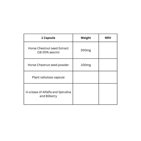 Viridian Horse Chestnut Extract Veg Capsules 60 Capsules
