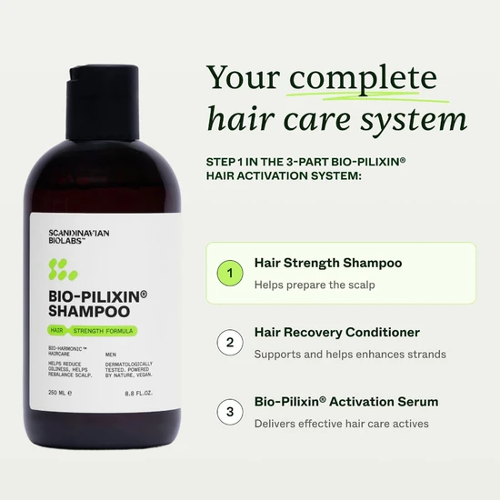 Scandinavian Biolabs Hair Strength Shampoo For Men 250ml