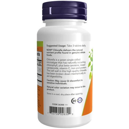 NOW Foods Chlorella 1000mg 60 Tablets