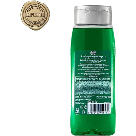 Brut Original All-In-One Hair & Body Shower Gel 500ml