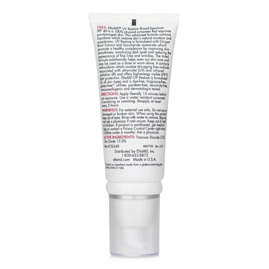 EltaMD UV Restore Physical Facial Sunscreen SPF 40 Tinted 48g