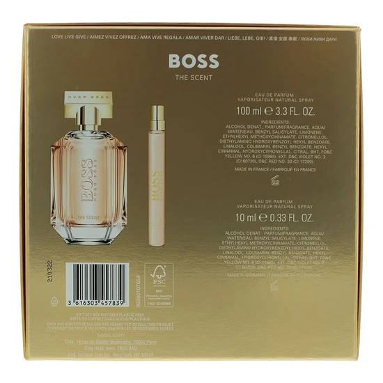 Hugo Boss The Scent For Her Gift Set 100ml Eau De Parfum + 10ml Eau De Parfum