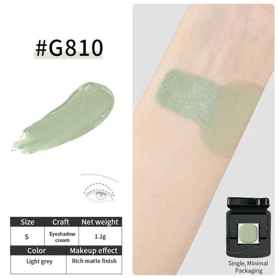 Glisten Cosmetics G810 Light Mist Grey Refillable Multipurpose Cream Cheeryep