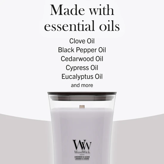WoodWick Lavender & Cedar Large Hourglass Candle