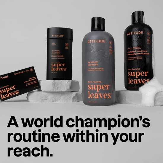 Attitude Super Leaves Men Body Soap Patchouli & Bourbon 113g