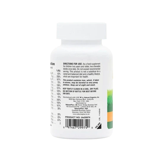 Nature's Plus Natures Plus Animal Parade Multivitamin Orange Chewables 90 Chewables