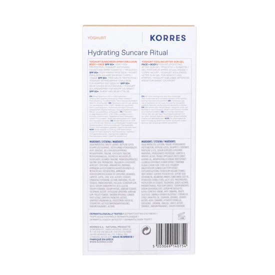 Korres Hydrating Suncare Ritual Yogurt Spray Sunscreen SPF 50 & Aftersun 150ml + 50ml
