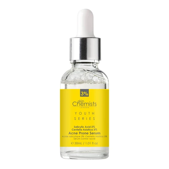 skinChemists Acne Prone Serum Salicylic Acid 2%, Centella Asiatica 3% 30ml x 2