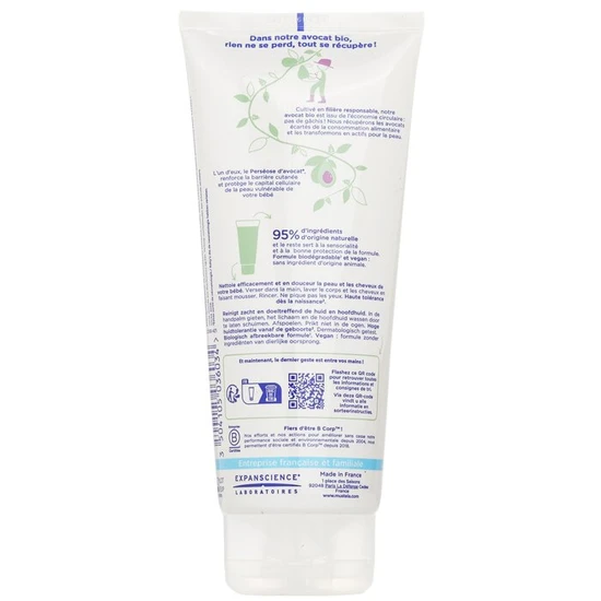Mustela 2 In 1 Body & Hair Cleansing Gel For Normal Skin 200ml