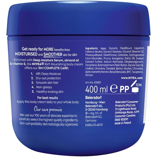 Nivea Rich Nourishing Body Cream 400ml