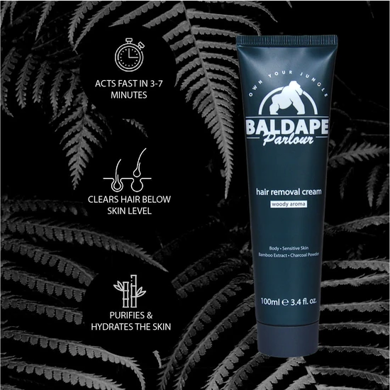 Baldape Parlour Charcoal Body Hair Removal Cream