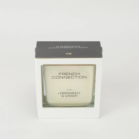 French Connection Wooden Collection Lemongrass & Ginger Candle 200g
