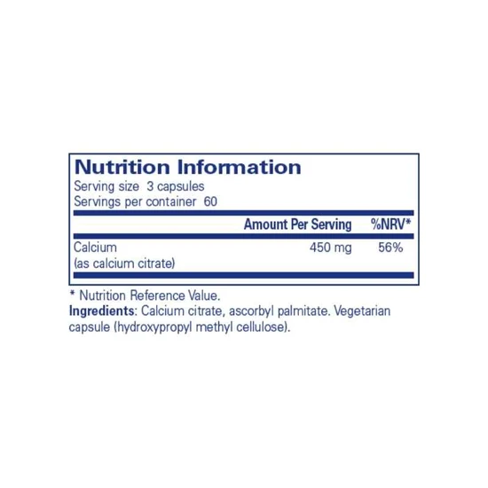 Pure Encapsulations Calcium Citrate Capsules 180 Capsules