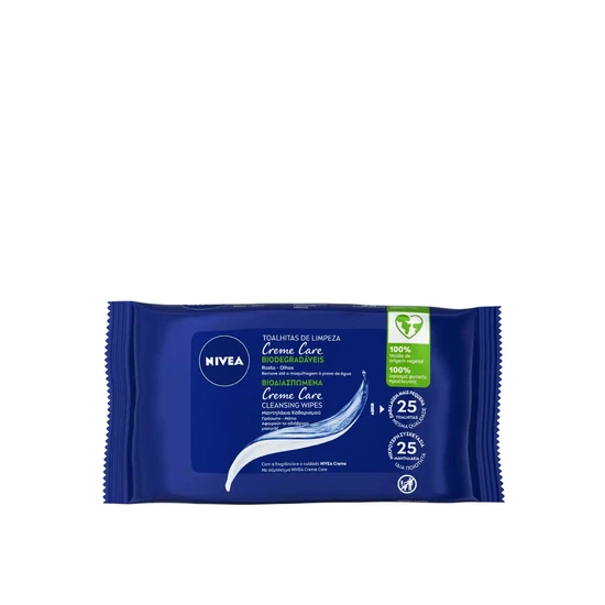 Nivea Creme Care 3-in-1 Facial Cleansing Wipes 25 Wipes
