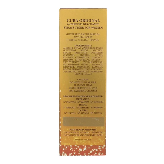 Cuba Strass Tiger Eau De Parfum 100ml